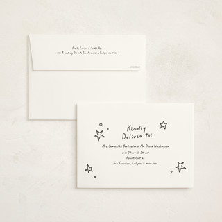 This is a party holiday photo cards with standard by Pixel and Hank called new year stars printing on signature in grand