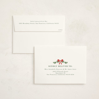 This is a pine holiday photo cards with standard by Petra Kern called the glimpse printing on signature in grand