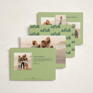 This is a forest holiday photo cards with standard by Bethan called joyful scene printing on signature in grand
