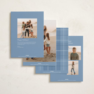 This is a powder holiday photo cards with standard by Jenna Holcomb called merry floral toile printing on recycled smooth signature in grand