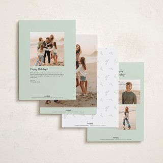 This is a wintergreen holiday photo cards with standard by Erika Firm called preppy gelateria stripes printing on recycled smooth signature in grand
