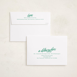 This is a seagreen holiday photo cards with standard by Phrosné Barwood called so retro printing on recycled smooth signature in grand