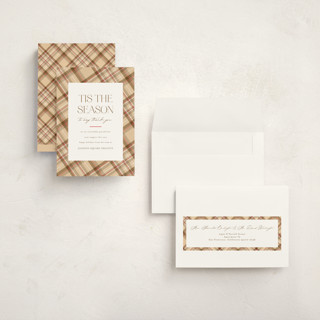 This is a latte holiday photo cards with standard by Ashlee Townsend called tis the season plaid printing on signature in grand