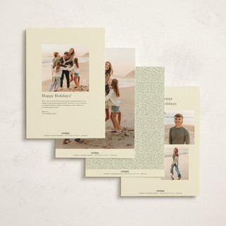 This is a ivory holiday photo cards with standard by Baumbirdy called retro tree printing on signature in grand