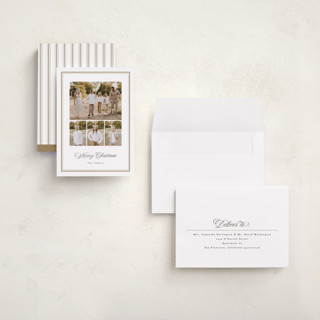 This is a snow holiday photo cards with standard by Erin L. Wilson called hampton house printing on recycled smooth signature in grand