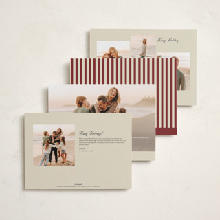 This is a berry holiday photo cards with standard by Maja Cunningham called vintage photo card printing on recycled smooth signature in grand