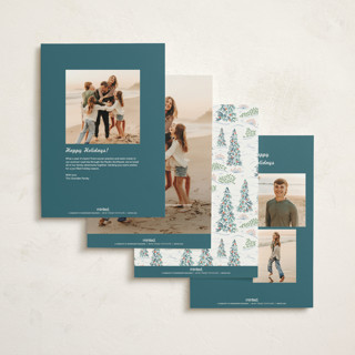 This is a pomegranate holiday photo cards with standard by Paper Sun Studio called moving along printing on signature in grand