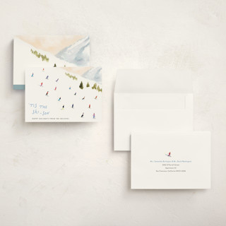 This is a snow holiday photo cards with standard by Lindsay Megahed called tis the skison printing on signature in grand