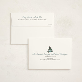 This is a arctic holiday photo cards with standard by Cass Loh called festive errands printing on signature in grand