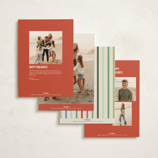 This is a confetti holiday photo cards with standard by Pixel and Hank called holiday three printing on signature in grand