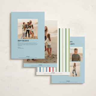 This is a snow holiday photo cards with standard by Pixel and Hank called holiday three printing on signature in grand