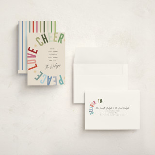 This is a confetti holiday photo cards with standard by Pixel and Hank called holiday three printing on signature in grand