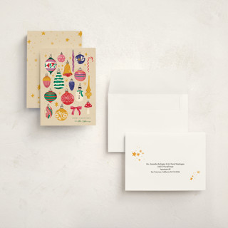 This is a ginger holiday photo cards with standard by Joanna Rosado called deck the hall printing on signature in grand