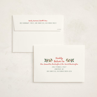 This is a cherry holiday photo cards with standard by Elly called festive stripes printing on signature in grand