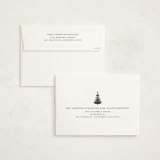 This is a coal holiday photo cards with standard by Jennifer Lew called christmas forest printing on signature in grand