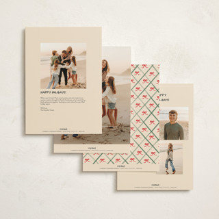 This is a eggnog holiday photo cards with standard by Creo Study called ho ho home printing on signature in grand