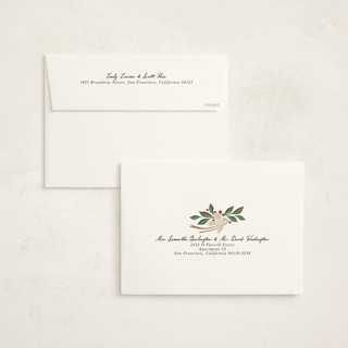 This is a ruby holiday photo cards with standard by Grae called angels sing printing on signature in grand