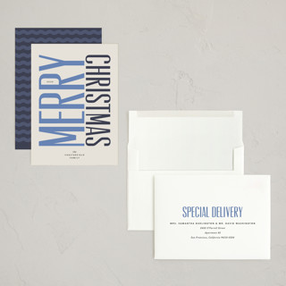 This is a starry night holiday photo cards with standard by Carrie Moradi called headline printing on signature in grand