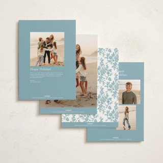 This is a frost holiday photo cards with standard by Jenna Holcomb called holiday toile printing on signature in grand