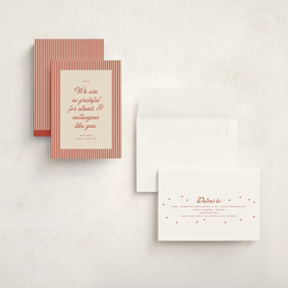 This is a cranberry holiday photo cards with standard by Ellen Schlegelmilch called pinstriped border printing on signature in grand