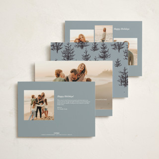This is a slate holiday photo cards with standard by Holly Whitcomb called inkpen cabin printing on signature in grand