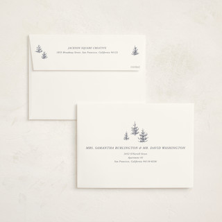 This is a slate holiday photo cards with standard by Holly Whitcomb called inkpen cabin printing on signature in grand