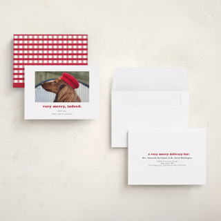 This is a peppermint holiday photo cards with standard by Kristen Knechtel called indeed printing on recycled smooth signature in grand