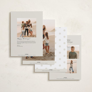 This is a cream holiday photo cards with standard by Blustery August called traveller printing on recycled smooth signature in grand