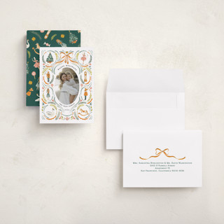 This is a clementine holiday photo cards with standard by Sarah Knight called nutcracker dance printing on recycled smooth signature in grand