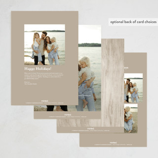 This is a birch holiday photo cards with standard by Wildfield Paper Co called pine + sprig printing on recycled smooth signature in grand