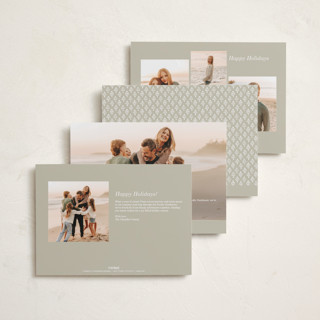 This is a cotton holiday photo cards with standard by Amy Kross called strand printing on recycled smooth signature in grand