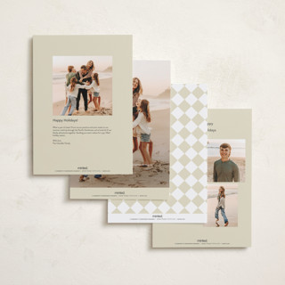 This is a vanilla cream holiday photo cards with standard by Cass Loh called cover printing on signature in grand
