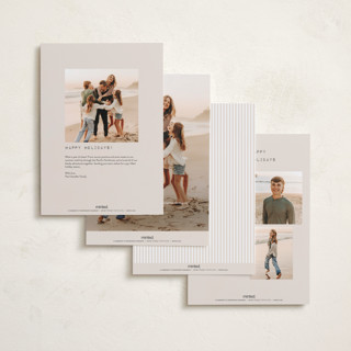 This is a marshmallow holiday photo cards with standard by Claudia Orengo called uniquely us printing on recycled smooth signature in grand