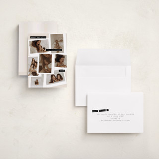 This is a marshmallow holiday photo cards with standard by Claudia Orengo called uniquely us printing on recycled smooth signature in grand