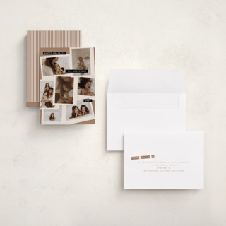 This is a cinnamon holiday photo cards with standard by Claudia Orengo called uniquely us printing on recycled smooth signature in grand