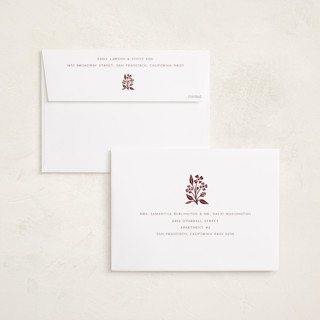 This is a mulled wine holiday photo cards with standard by Katharine Watson called block print blossom printing on recycled smooth signature in grand