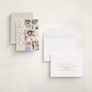 This is a chai holiday photo cards with standard by Jessica Williams called stacked gallery printing on recycled smooth signature in grand