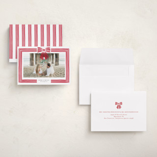 This is a snow holiday photo cards with standard by Iveta Angelova called ribbon framed printing on recycled smooth signature in grand