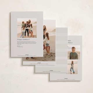This is a snow holiday photo cards with standard by Lisa Assenmacher called between the lines printing on recycled smooth signature in grand