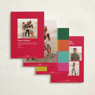 This is a bright holiday photo cards with standard by Inkblot Design called color coded spirit printing on signature in grand