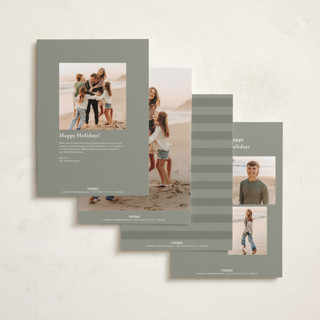 This is a sage holiday photo cards with standard by Lori Wemple called multi holiday printing on signature in grand