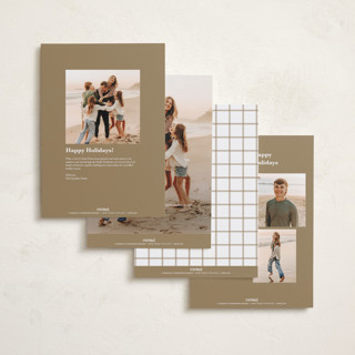 This is a snow holiday photo cards with standard by Lucrecia Caporale called minimal style printing on recycled smooth signature in grand