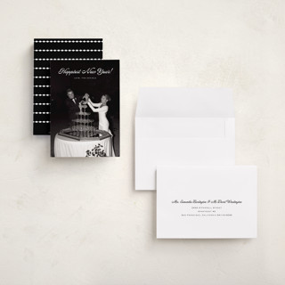 This is a oatmilk holiday photo cards with standard by Carolyn MacLaren called vintage feeling printing on recycled smooth signature in grand