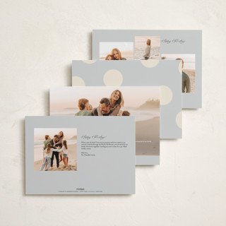 This is a mist holiday photo cards with standard by Ellen Schlegelmilch called big polka printing on recycled smooth signature in grand