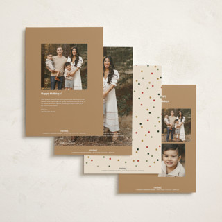 This is a cream holiday photo cards with standard by Robert and Stella called gift of gratitude printing on signature in grand