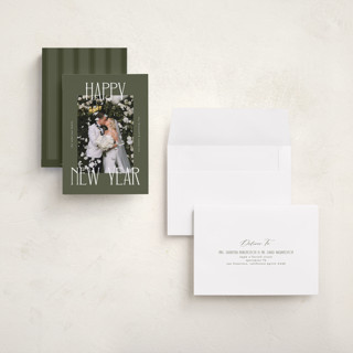 This is a juniper holiday photo cards with standard by Kelly Watkins called maeve printing on signature in grand