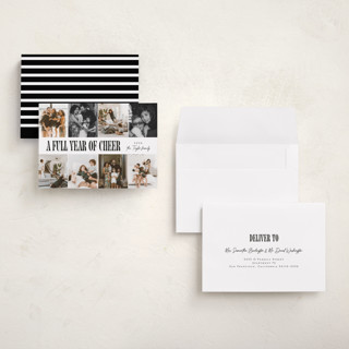 This is a midnight holiday photo cards with standard by Alethea and Ruth called slideshow lineup printing on recycled smooth signature in grand