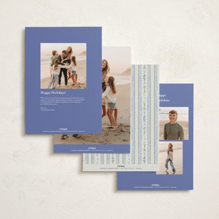 This is a blue jay holiday photo cards with standard by Lucrecia Caporale called delicate botanical frame printing on recycled smooth signature in grand