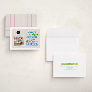 This is a winter sky holiday photo cards with standard by Owl and Toad called highlighter printing on recycled smooth signature in grand