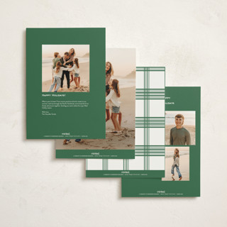 This is a wreath holiday photo cards with standard by Blustery August called good tidings printing on signature in grand